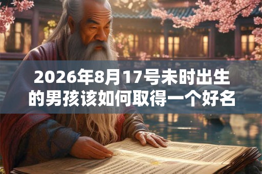 2026年8月17号未时出生的男孩该如何取得一个好名字
