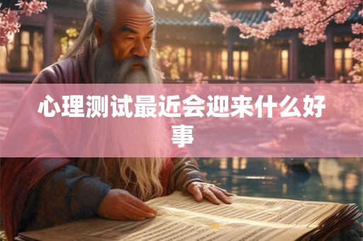 心理测试最近会迎来什么好事