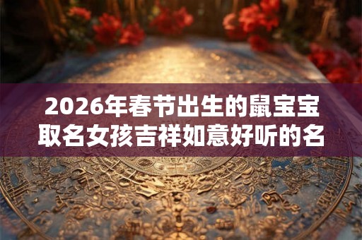 2026年春节出生的鼠宝宝取名女孩吉祥如意好听的名字！