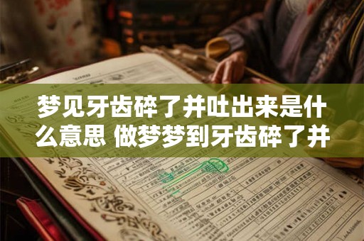 梦见牙齿碎了并吐出来是什么意思 做梦梦到牙齿碎了并吐出来好不好 梦见牙齿碎了并吐出来是什么意思 做梦梦到牙齿碎了并吐出来好不好