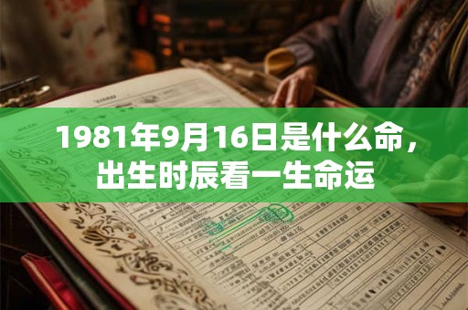 1981年9月16日是什么命,出生时辰看一生命运 1981年9月16日是什么命,出生时辰看一生命运