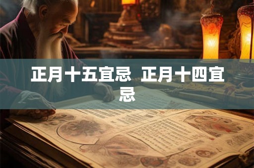 正月十五宜忌  正月十四宜忌