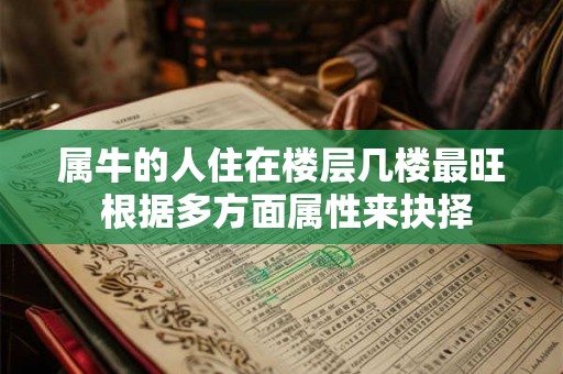 属牛的人住在楼层几楼最旺 根据多方面属性来抉择