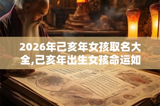 2026年己亥年女孩取名大全,己亥年出生女孩命运如何？