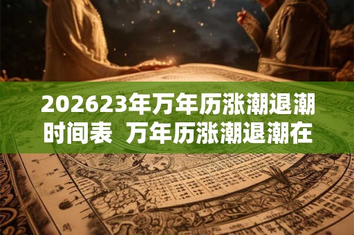 202623年万年历涨潮退潮时间表 万年历涨潮退潮在哪 202623年万年历涨潮退潮时间表 万年历涨潮退潮在哪