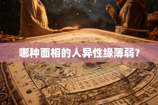 哪种面相的人异性缘薄弱？