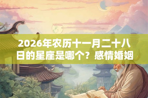 2026年农历十一月二十八日的星座是哪个？感情婚姻如何？