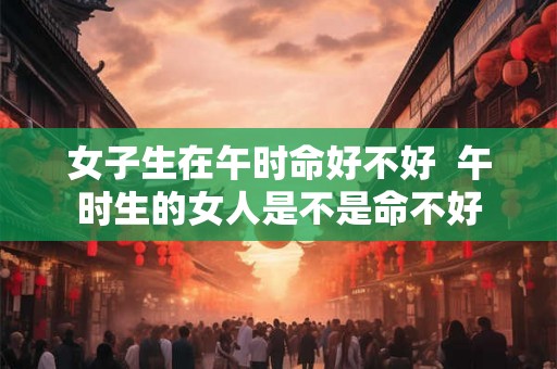 女子生在午时命好不好  午时生的女人是不是命不好
