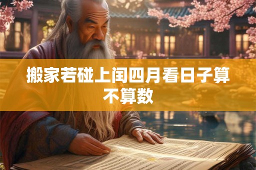 搬家若碰上闰四月看日子算不算数