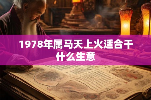 1978年属马天上火适合干什么生意