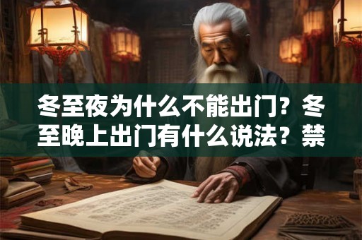 冬至夜为什么不能出门？冬至晚上出门有什么说法？禁忌什么？