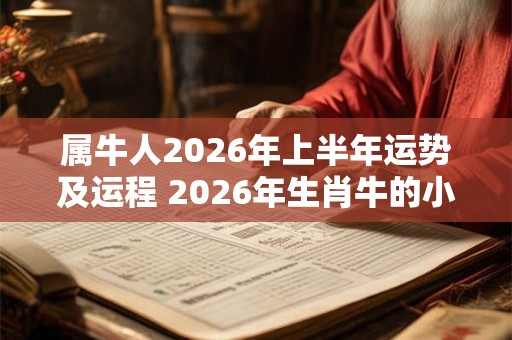 属牛人2026年上半年运势及运程 2026年生肖牛的小人是谁 属牛人2026年上半年运势及运程 2026年生肖牛的小人是谁