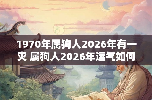 1970年属狗人2026年有一灾 属狗人2026年运气如何