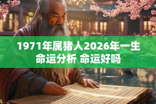 1971年属猪人2026年一生命运分析 命运好吗