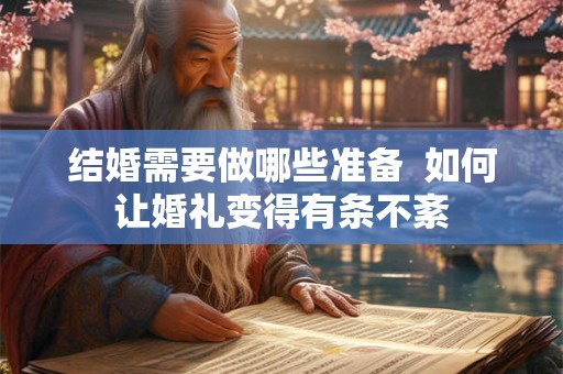 结婚需要做哪些准备  如何让婚礼变得有条不紊