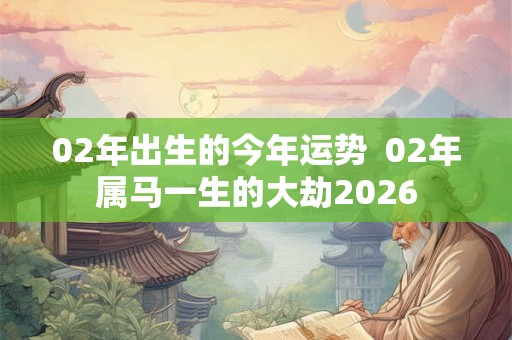 02年出生的今年运势 02年属马一生的大劫2026 02年出生的今年运势 02年属马一生的大劫2026