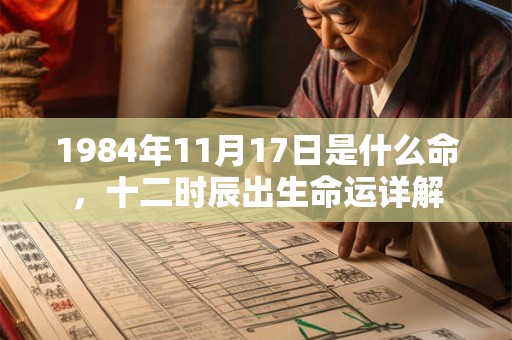 1984年11月17日是什么命,十二时辰出生命运详解 1984年11月17日是什么命,十二时辰出生命运详解