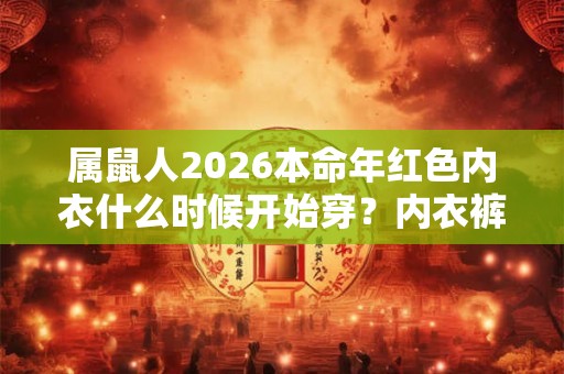 属鼠人2026本命年红色内衣什么时候开始穿？内衣裤要穿成套吗？