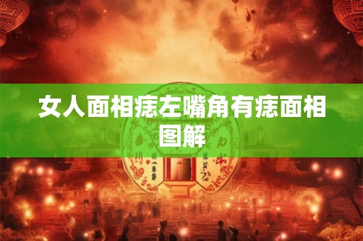 女人面相痣左嘴角有痣面相图解