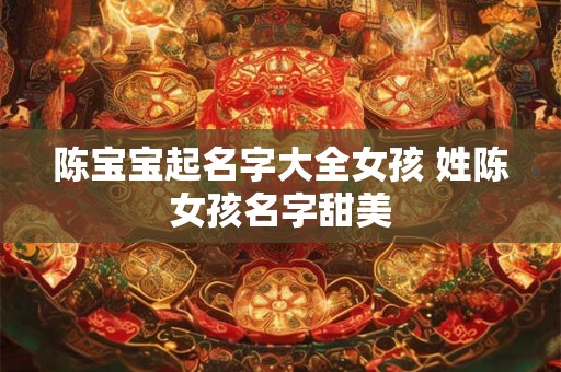 陈宝宝起名字大全女孩 姓陈女孩名字甜美
