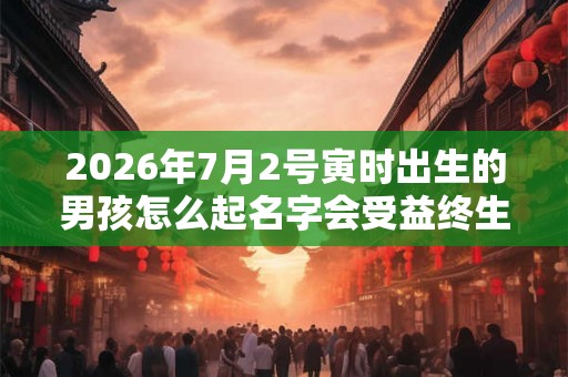2026年7月2号寅时出生的男孩怎么起名字会受益终生
