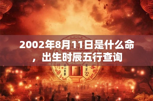 2002年8月11日是什么命，出生时辰五行查询