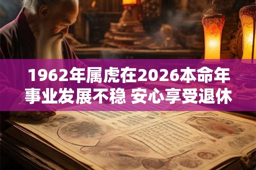 1962年属虎在2026本命年事业发展不稳 安心享受退休生活