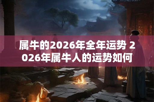 属牛的2026年全年运势 2026年属牛人的运势如何