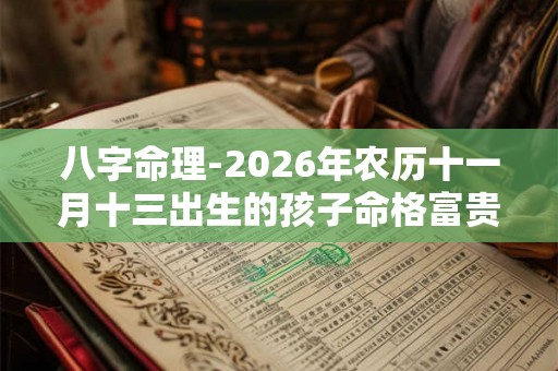 八字命理-2026年农历十一月十三出生的孩子命格富贵福禄之命