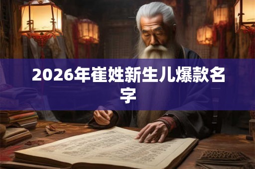 2026年崔姓新生儿爆款名字