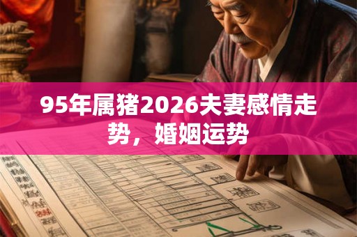 95年属猪2026夫妻感情走势，婚姻运势