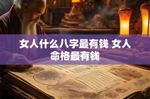 女人什么八字最有钱 女人命格最有钱
