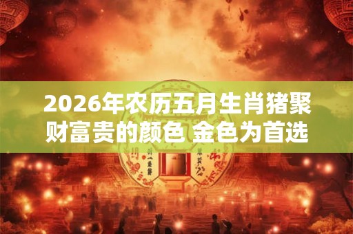 2026年农历五月生肖猪聚财富贵的颜色 金色为首选