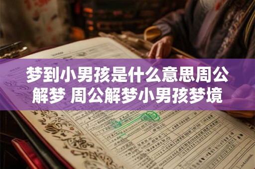 梦到小男孩是什么意思周公解梦 周公解梦小男孩梦境寓意