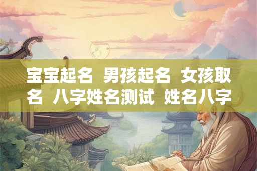 宝宝起名  男孩起名  女孩取名  八字姓名测试  姓名八字知识大全