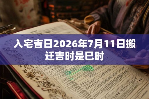 入宅吉日2026年7月11日搬迁吉时是巳时