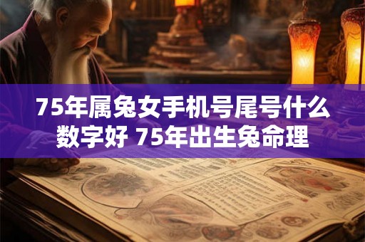 75年属兔女手机号尾号什么数字好 75年出生兔命理