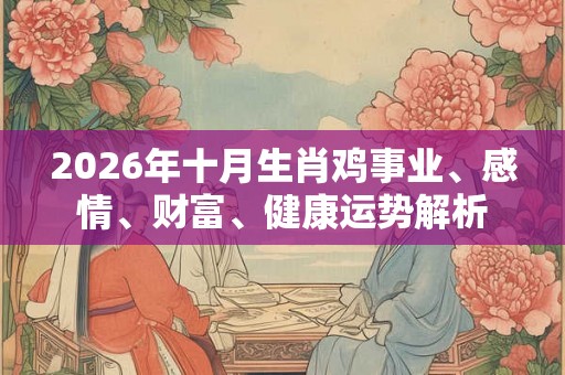 2026年十月生肖鸡事业、感情、财富、健康运势解析