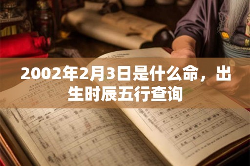 2002年2月3日是什么命,出生时辰五行查询 2002年2月3日是什么命,出生时辰五行查询