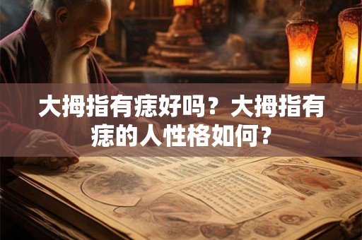 大拇指有痣好吗？大拇指有痣的人性格如何？