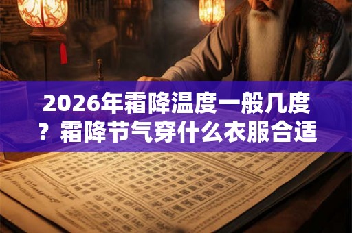 2026年霜降温度一般几度？霜降节气穿什么衣服合适？