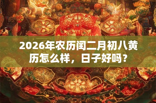 2026年农历闰二月初八黄历怎么样，日子好吗？