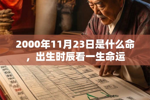 2000年11月23日是什么命，出生时辰看一生命运