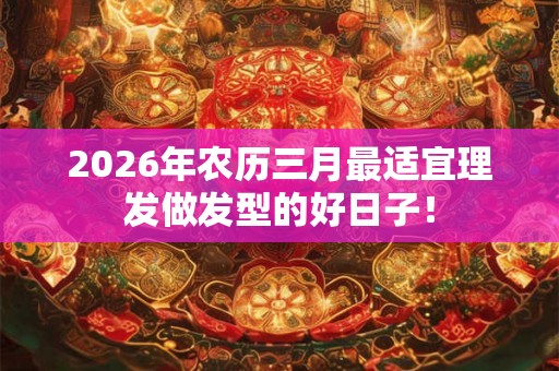 2026年农历三月最适宜理发做发型的好日子！