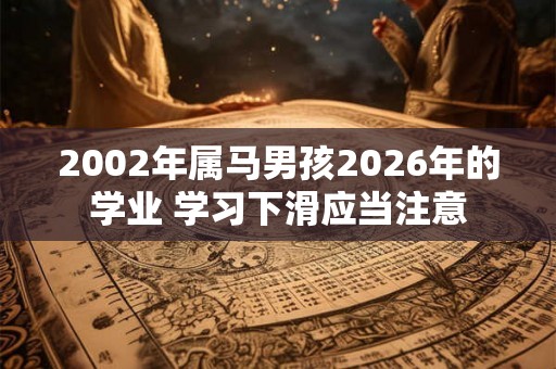 2002年属马男孩2026年的学业 学习下滑应当注意 2002年属马男孩2026年的学业 学习下滑应当注意