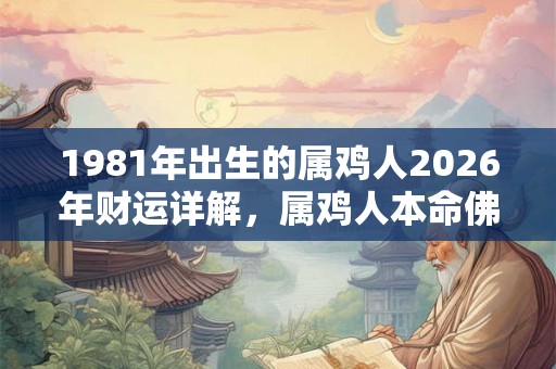 1981年出生的属鸡人2026年财运详解，属鸡人本命佛是什么？