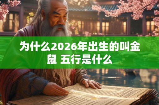为什么2026年出生的叫金鼠 五行是什么