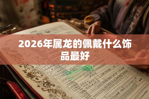 2026年属龙的佩戴什么饰品最好