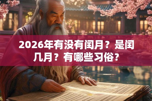 2026年有没有闰月?是闰几月?有哪些习俗? 2026年有没有闰月?是闰几月?有哪些习俗?