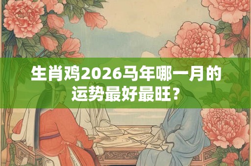 生肖鸡2026马年哪一月的运势最好最旺？